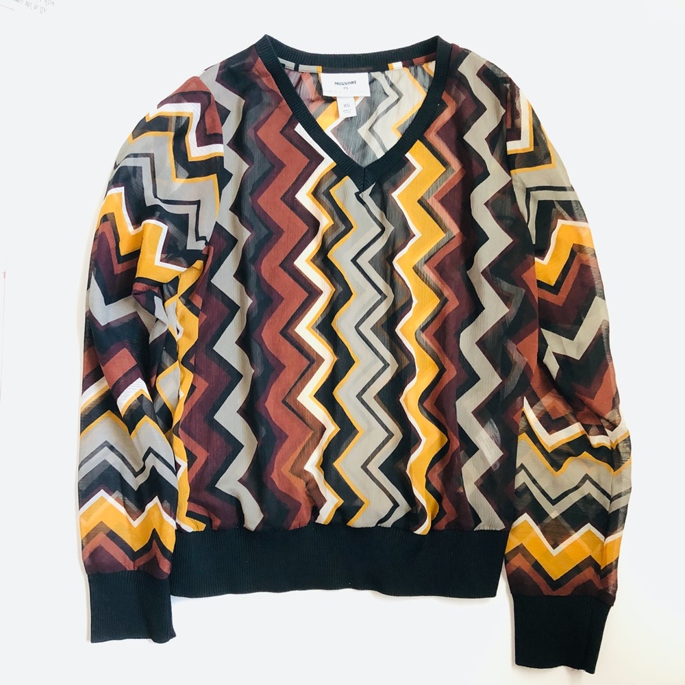 MISSONI FOR TARGET Retro Sheer Blouse - Picture 3 of 9